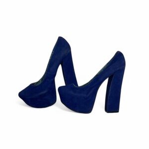 Blue Platform Heels Size 7
